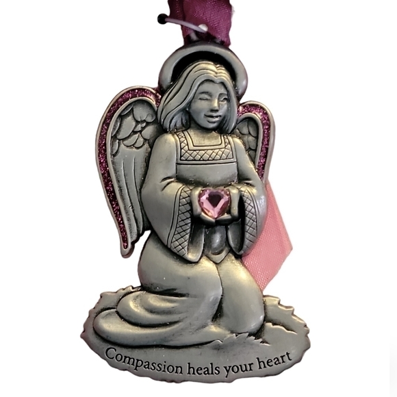 Gloria Duchin Pewter Ornaments Angels Of Gratitude. Compassionate Heart - Picture 3 of 4